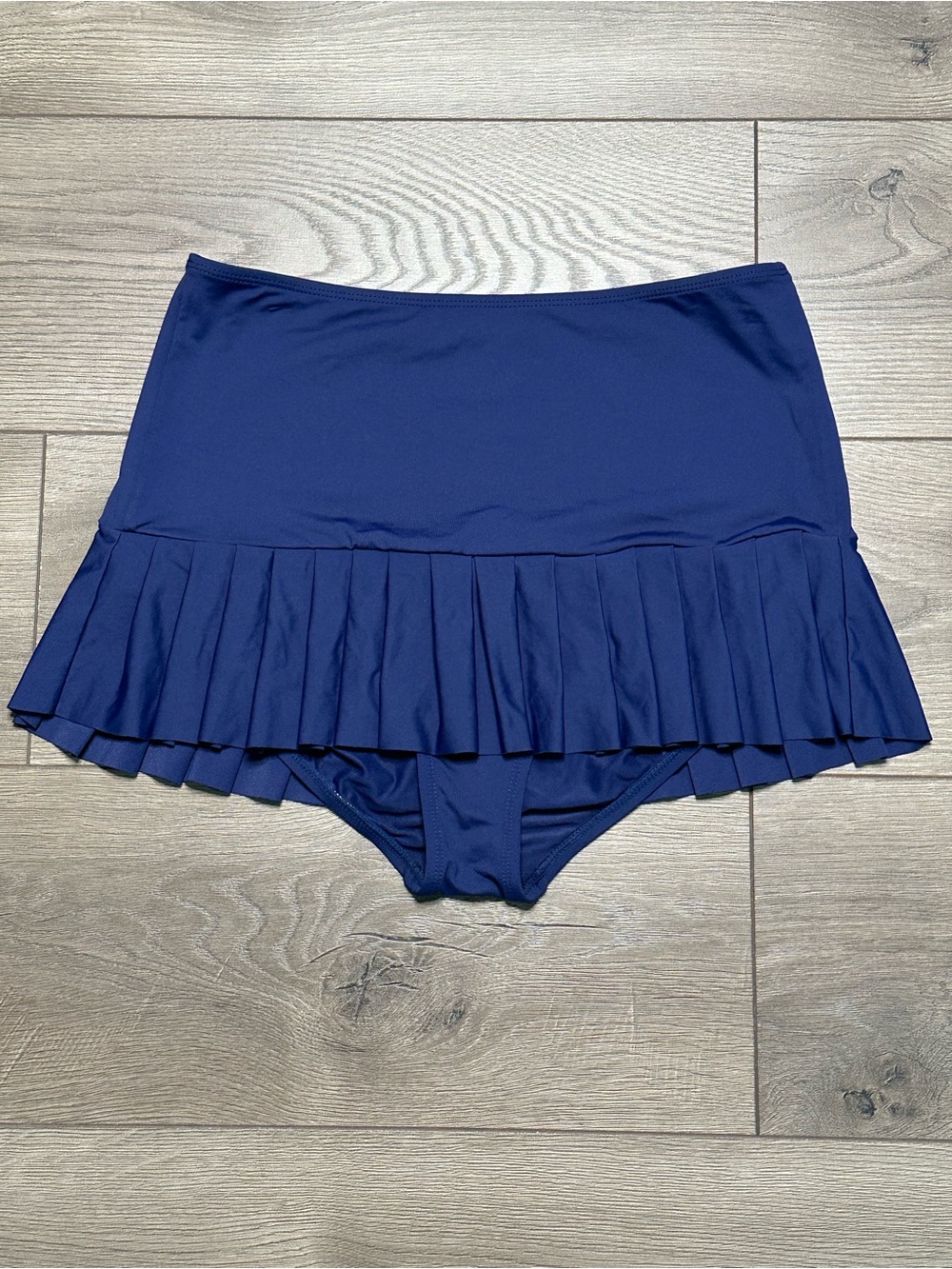Beach House Paloma Sophie Pleated High Waist Retro Swim Skirt Navy Blue Size 12